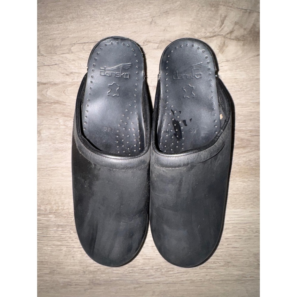 Dansko Women's Black Sonja Open Back Clogs, 39/ 8.5